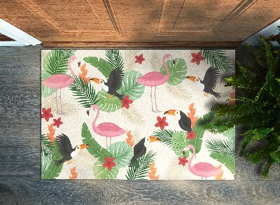 Doormat Flamingo birds