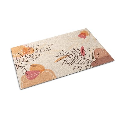 Doormat Geometric leaves