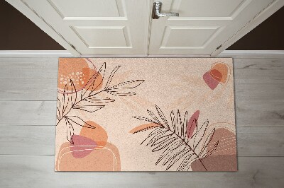 Doormat Geometric leaves