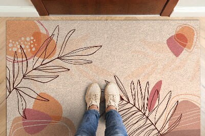 Doormat Geometric leaves