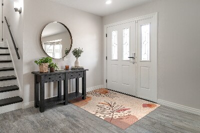 Doormat Geometric leaves