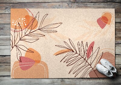 Doormat Geometric leaves