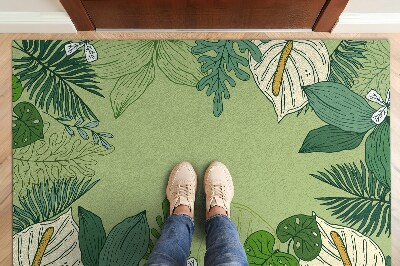 Doormat Green leaves