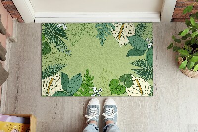 Doormat Green leaves