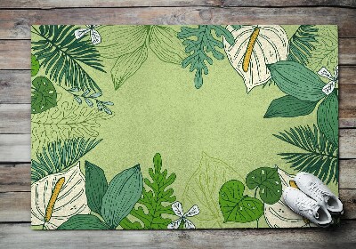 Doormat Green leaves