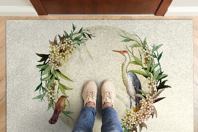 Doormat Composition flowers birds