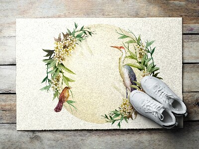 Doormat Composition flowers birds