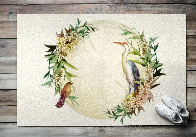 Doormat Composition flowers birds