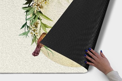 Doormat Composition flowers birds