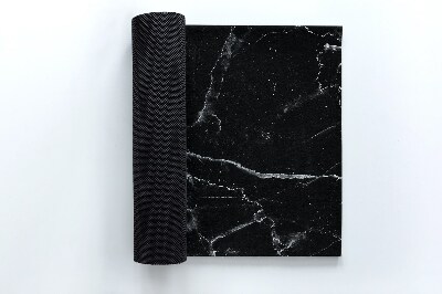 Door mat Black marble