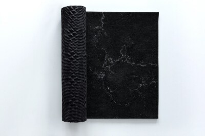 Door mat Black marble