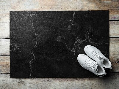 Door mat Black marble