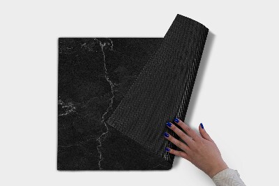 Door mat Black marble