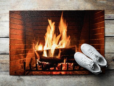 Door mat Fireplace fire