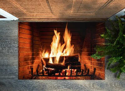 Door mat Fireplace fire