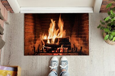 Door mat Fireplace fire