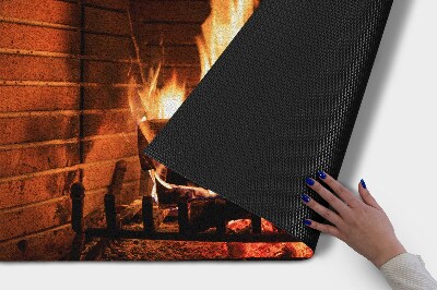 Door mat Fireplace fire