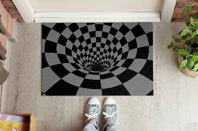 Door mat 3d hole effect