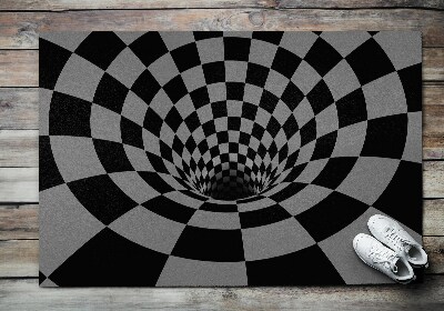 Door mat 3d hole effect