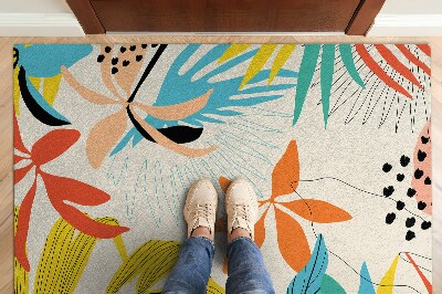 Indoor doormat Flowers leaves