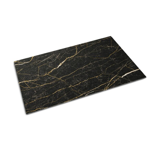 Door mat indoor Black marble