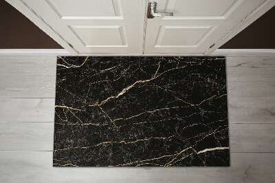 Door mat indoor Black marble