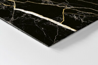 Door mat indoor Black marble