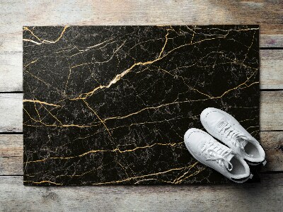 Door mat indoor Black marble