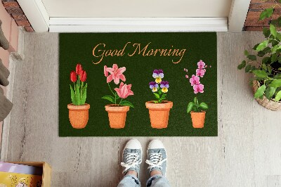 Door mat indoor Good morning