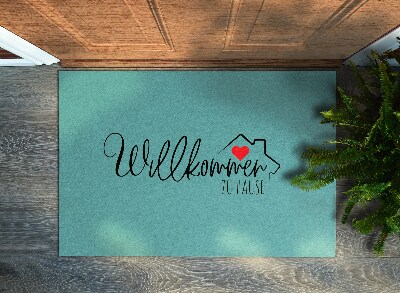 Entry mat Willkommen zu hause