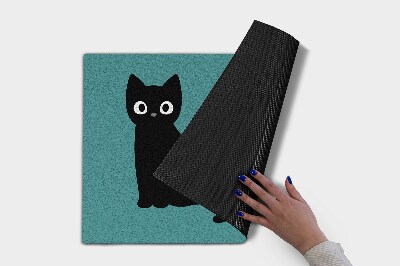 Door mat Home is where my cat is