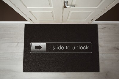 Door mat Slide to unlock