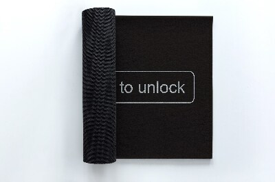 Door mat Slide to unlock