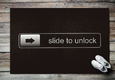 Door mat Slide to unlock