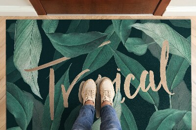 Doormat Tropical leaves