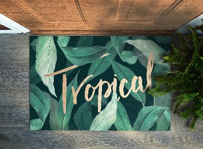 Doormat Tropical leaves
