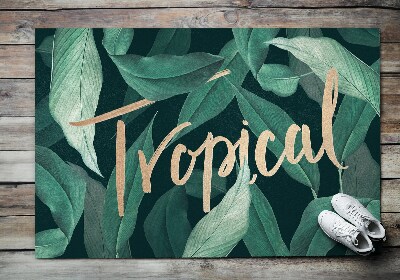 Doormat Tropical leaves