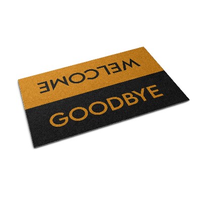 Doormat Welcome goodbye