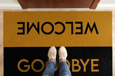 Doormat Welcome goodbye