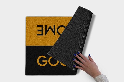 Doormat Welcome goodbye