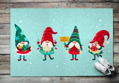 Door mat indoor Christmas dwarfs