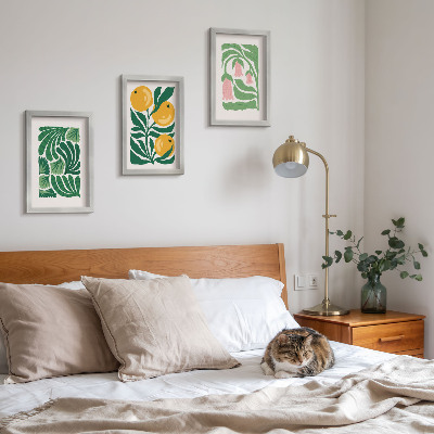 Photo frame wall Minimalist plant patterns with fruits and leaves