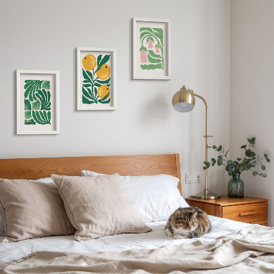 Photo frame wall Minimalist plant patterns with fruits and leaves