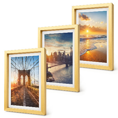 Photo frame wall Bridges and sunsets in the urban landscape