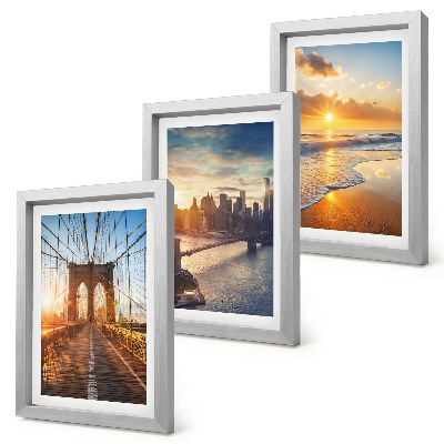 Photo frame wall Bridges and sunsets in the urban landscape