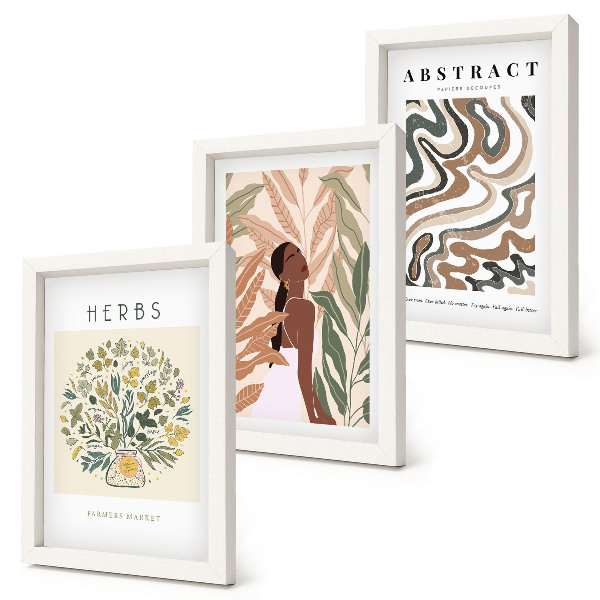 Photo frame wall Boho aesthetic pastel minimalist posters