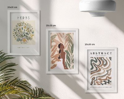 Photo frame wall Boho aesthetic pastel minimalist posters