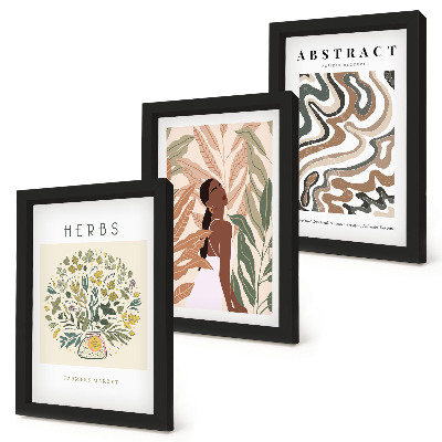Photo frame wall Boho aesthetic pastel minimalist posters