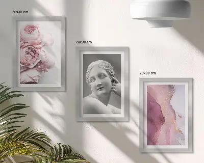 3-piece abstract peony woman sculpture wall art set romantic floral inspired wall decorations