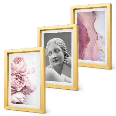 3-piece abstract peony woman sculpture wall art set romantic floral inspired wall decorations